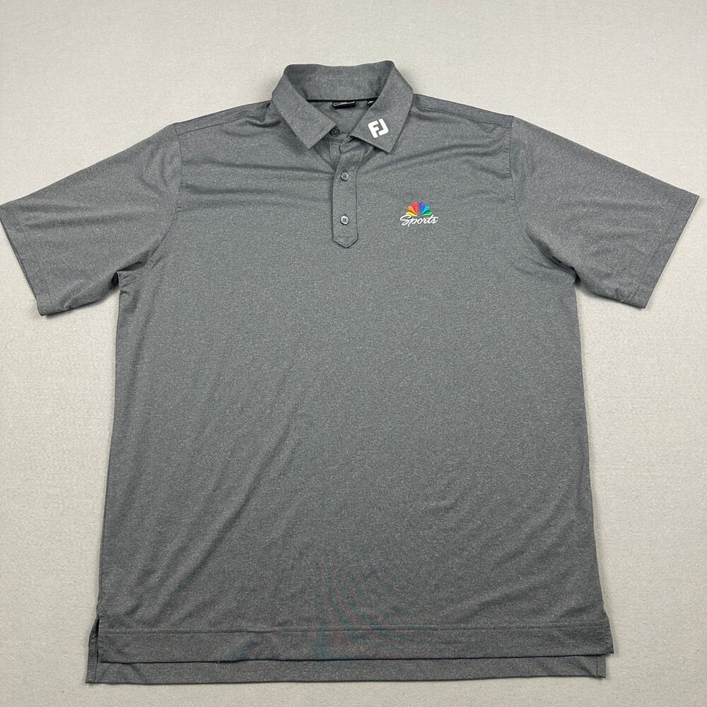 FootJoy Polo Men Extra Large Gray NBC Sports Golf Performance Stretch XL